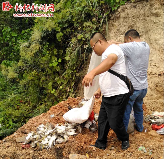 新化县森林公安局对涉案鸟类死体进行集中销毁 新化站